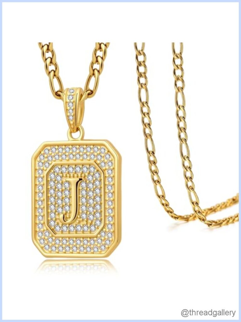 14K/18K Gold Plated Initial Necklace Cubic Zirconia Pendant